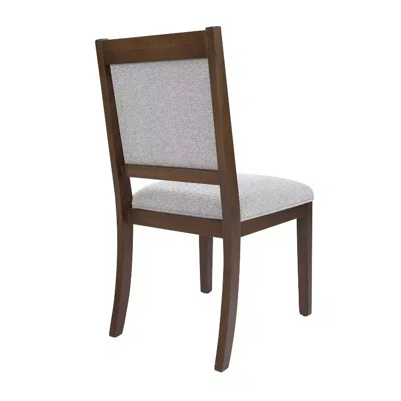 HomePop Lot de 2 chaises de salle à manger en bois rembourrées à dossier ouvert
