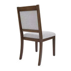 HomePop Lot de 2 chaises de salle à manger en bois rembourrées à dossier ouvert