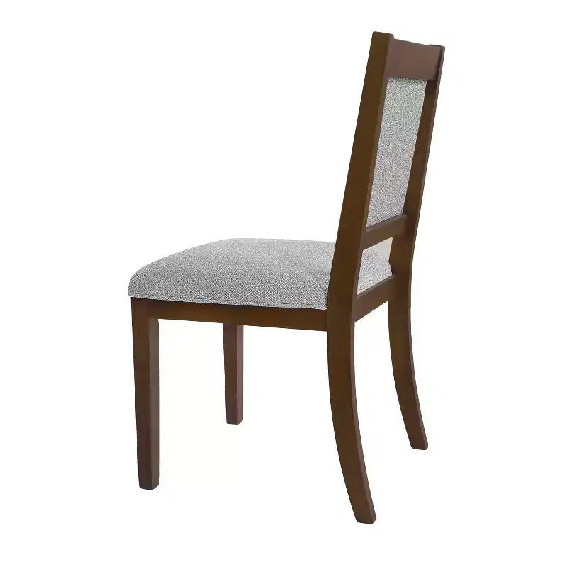 HomePop Lot de 2 chaises de salle à manger en bois rembourrées à dossier ouvert
