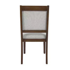 HomePop Lot de 2 chaises de salle à manger en bois rembourrées à dossier ouvert