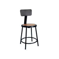 Hampden Furnishings 24" Felix Collection Steel Counter Height Barstool with Backrest