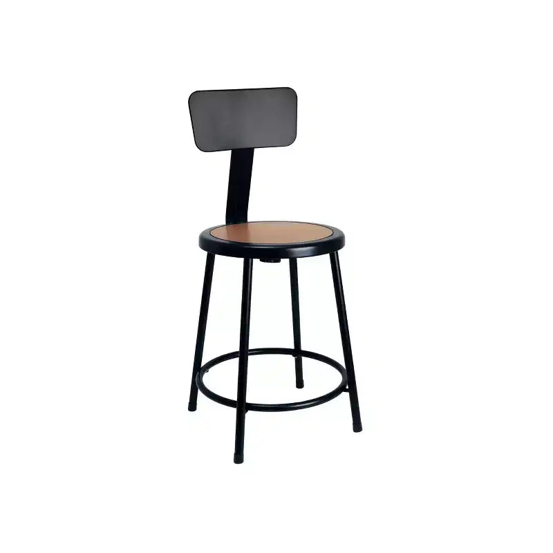 Hampden Furnishings 24" Felix Collection Steel Counter Height Barstool with Backrest