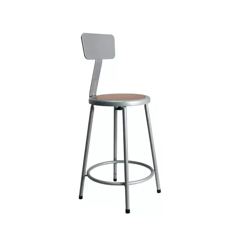 Tabouret de bar à hauteur de comptoir Hampden Furnishings, collection Felix, 24 po, en acier, avec dossier