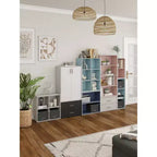 24/7 Shop At Home Étagère modulable et empilable 3 niveaux Silkpath Modern 35,3 po