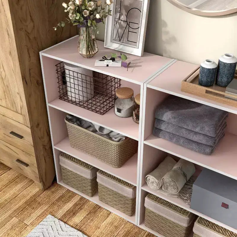 24/7 Shop At Home Étagère modulable et empilable 3 niveaux Silkpath Modern 35,3 po