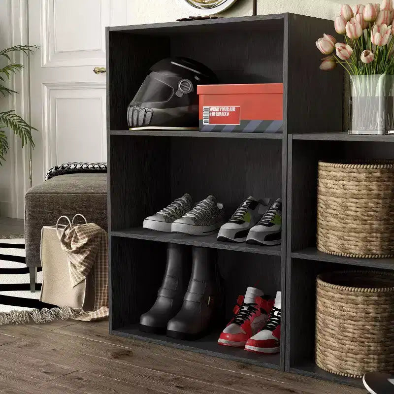 24/7 Shop At Home Étagère modulable et empilable 3 niveaux Silkpath Modern 35,3 po