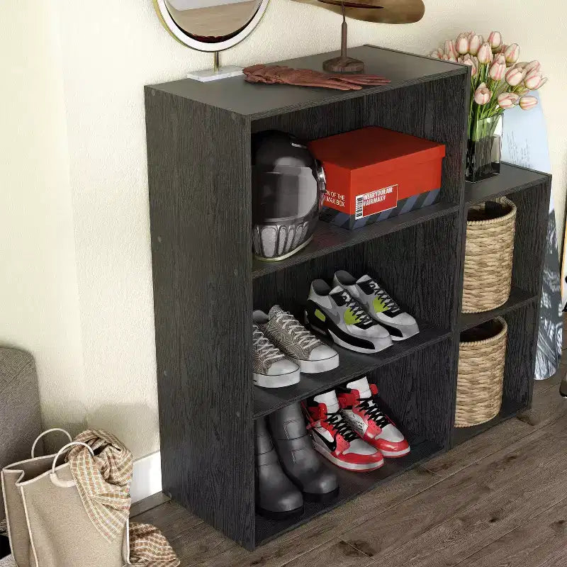 24/7 Shop At Home Étagère modulable et empilable 3 niveaux Silkpath Modern 35,3 po