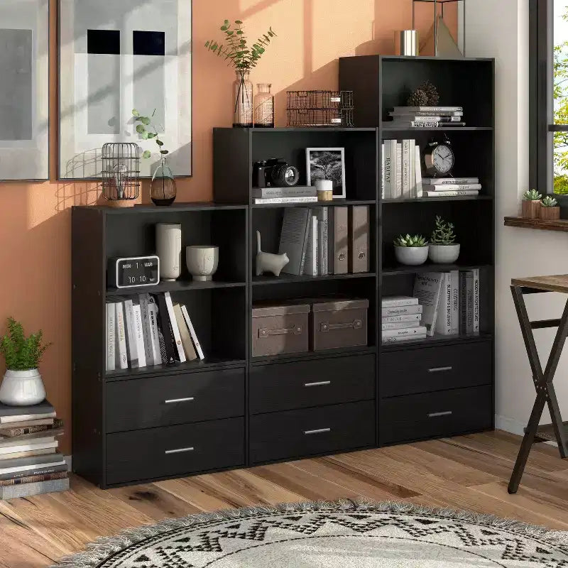 24/7 Shop At Home Étagère modulable et empilable 3 niveaux Silkpath Modern 35,3 po
