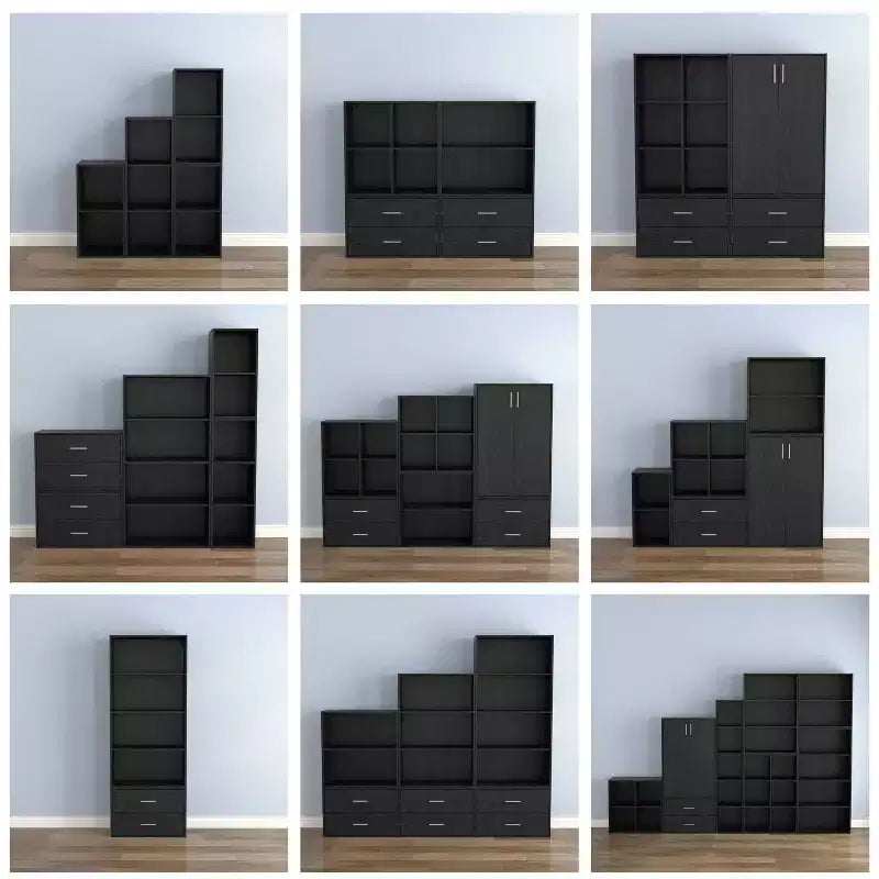24/7 Shop At Home Étagère modulable et empilable 3 niveaux Silkpath Modern 35,3 po