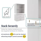 24/7 Shop At Home Étagère modulable et empilable 3 niveaux Silkpath Modern 35,3 po