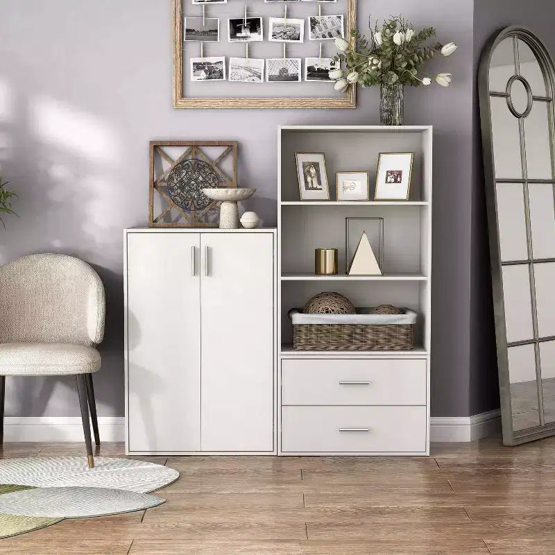 24/7 Shop At Home Étagère modulable et empilable 3 niveaux Silkpath Modern 35,3 po