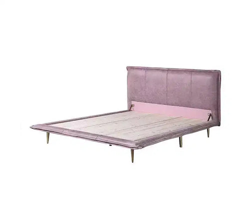 Acme Furniture Metis Bed Pink Grain Leather