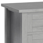 Table de chevet Norfolk - WyndenHall : Bois massif, 2 tiroirs, étagère ouverte