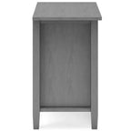 Table de chevet Norfolk - WyndenHall : Bois massif, 2 tiroirs, étagère ouverte