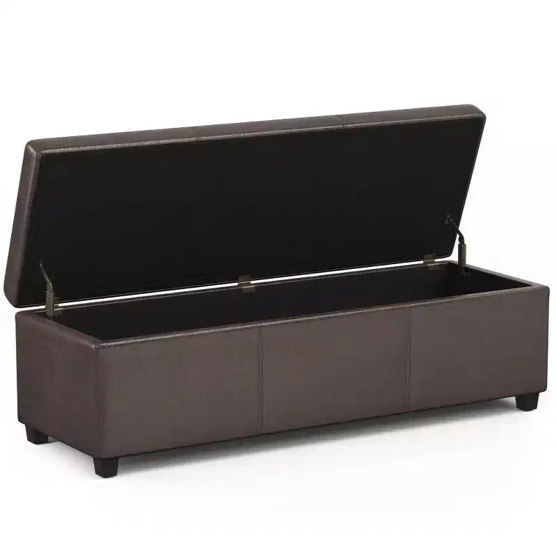 Banc de rangement ottoman Franklin très grand