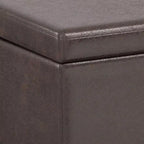 Banc de rangement ottoman Franklin très grand