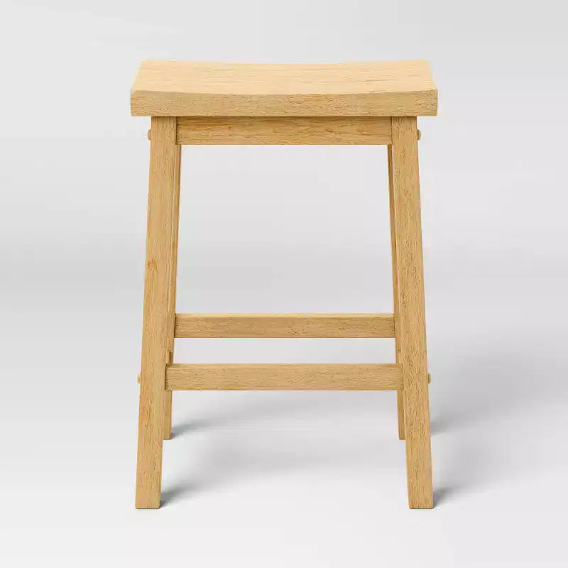 Lot de 2 tabourets de bar sans dossier en bois massif de 24 pouces de hauteur pour comptoir – Room Essentials