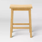 Lot de 2 tabourets de bar sans dossier en bois massif de 24 pouces de hauteur pour comptoir – Room Essentials