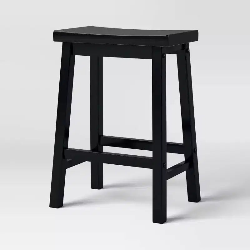 Lot de 2 tabourets de bar sans dossier en bois massif de 24 pouces de hauteur pour comptoir – Room Essentials