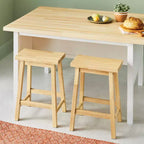 Lot de 2 tabourets de bar sans dossier en bois massif de 24 pouces de hauteur pour comptoir – Room Essentials