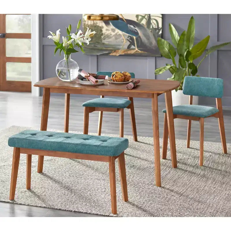 Banc rembourré moderne du milieu du siècle Buylateral Nettie