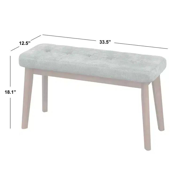 Banc rembourré moderne du milieu du siècle Buylateral Nettie