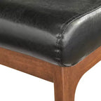 Buylateral Bianca Pouf ottoman en similicuir style Mid-century Modern