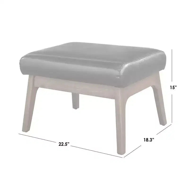 Buylateral Bianca Pouf ottoman en similicuir style Mid-century Modern