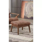 Buylateral Bianca Pouf ottoman en similicuir style Mid-century Modern