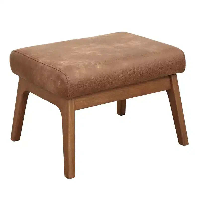 Buylateral Bianca Pouf ottoman en similicuir style Mid-century Modern