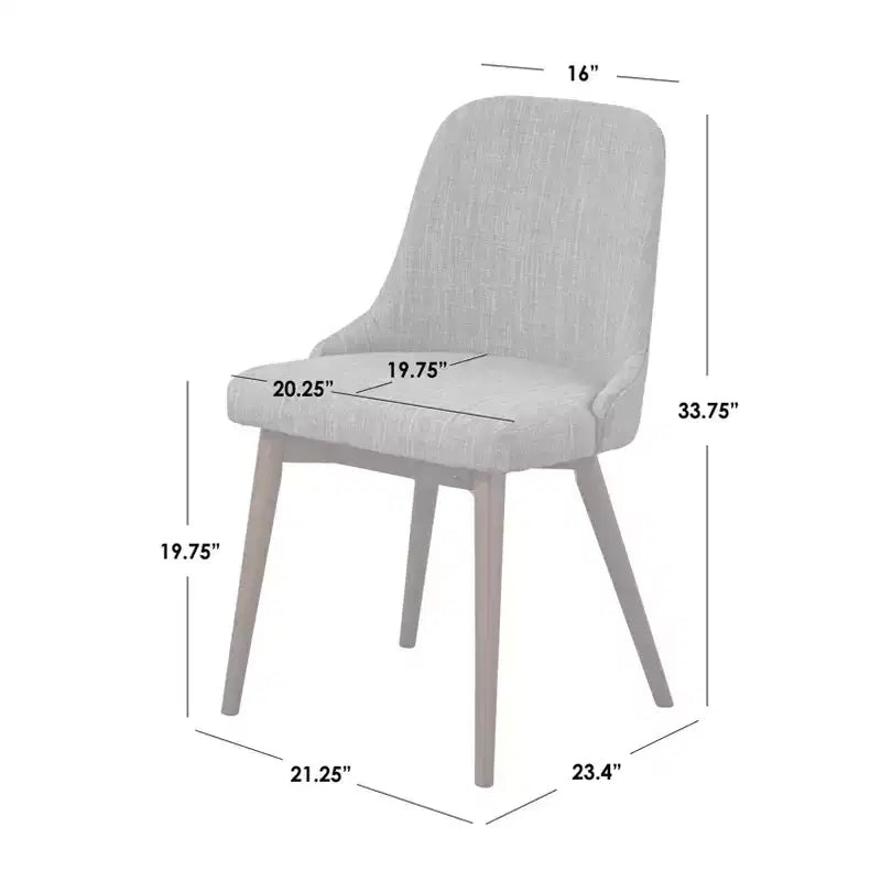 Lot de 2 chaises de salle à manger modernes du milieu du siècle Saville par Buylateral