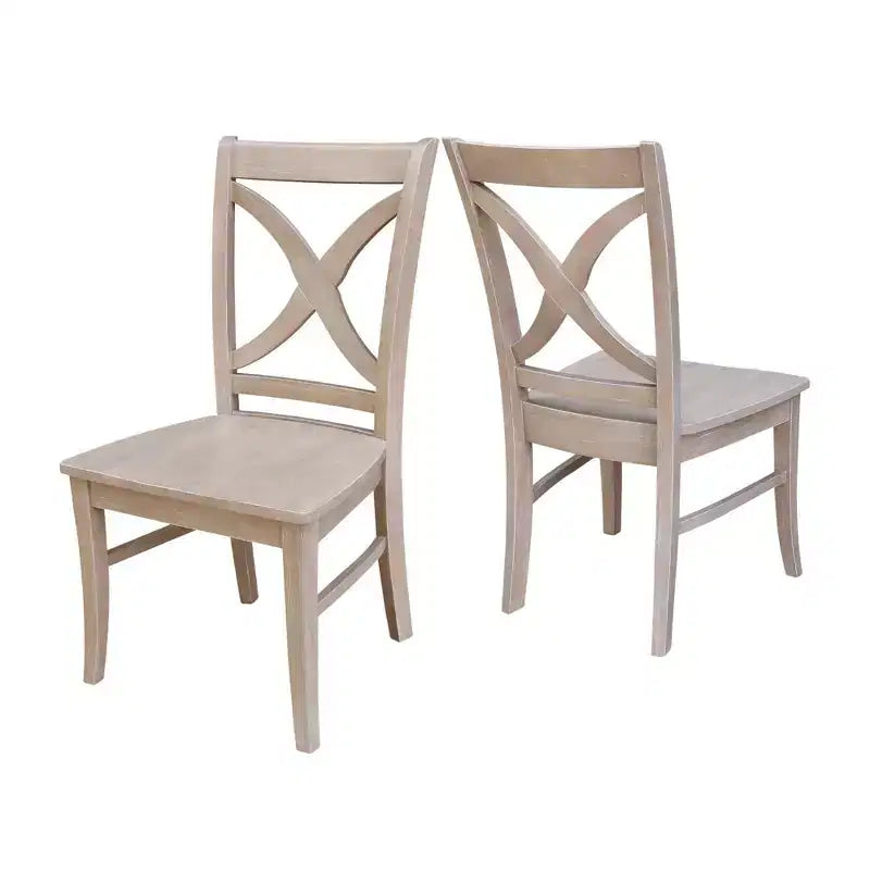 International Concepts Lot de 2 chaises Vineyard à dossier incurvé en X
