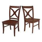 International Concepts Lot de 2 chaises Vineyard à dossier incurvé en X