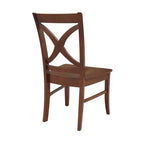 International Concepts Lot de 2 chaises Vineyard à dossier incurvé en X