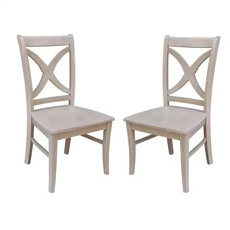 International Concepts Lot de 2 chaises Vineyard à dossier incurvé en X