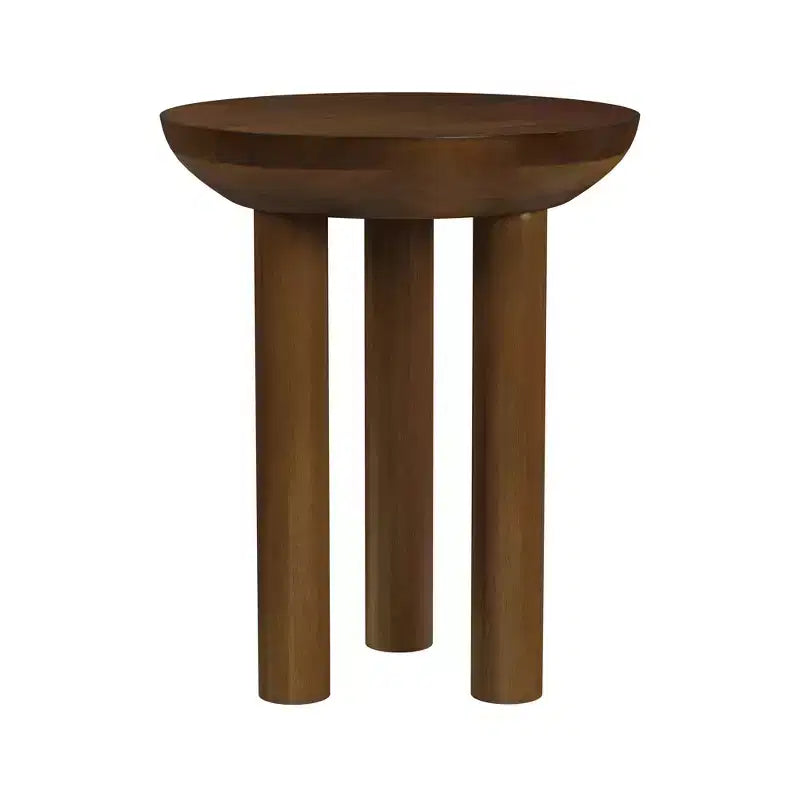 Table d'appoint à 3 pieds en bois de manguier HomePop