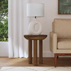 Table d'appoint à 3 pieds en bois de manguier HomePop