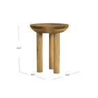 Table d'appoint à 3 pieds en bois de manguier HomePop