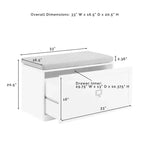 Banc de rangement Harper pour entrée - Crosley