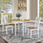 Table de salle à manger International Concepts Small Dual Drop Leaf avec 2 chaises San Remo Splat