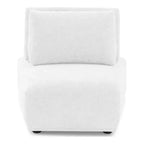 HOMES: Inside + Out Fauteuil sans accoudoirs modulaire moderne Povoa en chenille avec dossier extensible