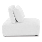 HOMES: Inside + Out Fauteuil sans accoudoirs modulaire moderne Povoa en chenille avec dossier extensible