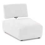 HOMES: Inside + Out Fauteuil sans accoudoirs modulaire moderne Povoa en chenille avec dossier extensible
