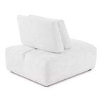 HOMES: Inside + Out Fauteuil sans accoudoirs modulaire moderne Povoa en chenille avec dossier extensible