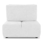 HOMES: Inside + Out Fauteuil sans accoudoirs modulaire moderne Povoa en chenille avec dossier extensible