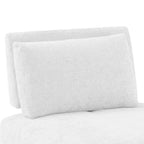 HOMES: Inside + Out Fauteuil sans accoudoirs modulaire moderne Povoa en chenille avec dossier extensible