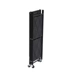 J&V TEXTILES Unité d'étagères de rangement en métal pliable assemblée Noire