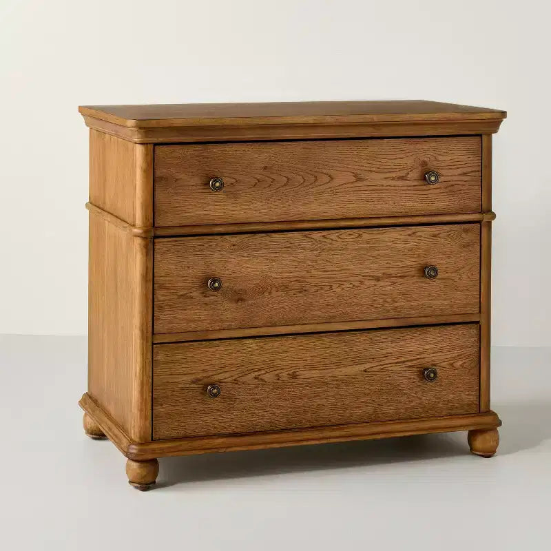 Commode verticale classique à 3 tiroirs en bois – Hearth & Hand avec Magnolia