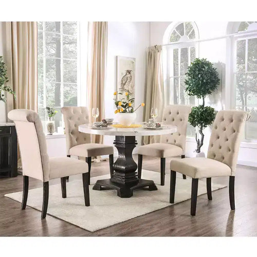 Ensemble repas 5 pièces Buckley - HOMES: Inside + Out: Plateau en marbre