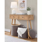 LumiSource Tray Lot de poufs gigognes Tissu/Bois naturel